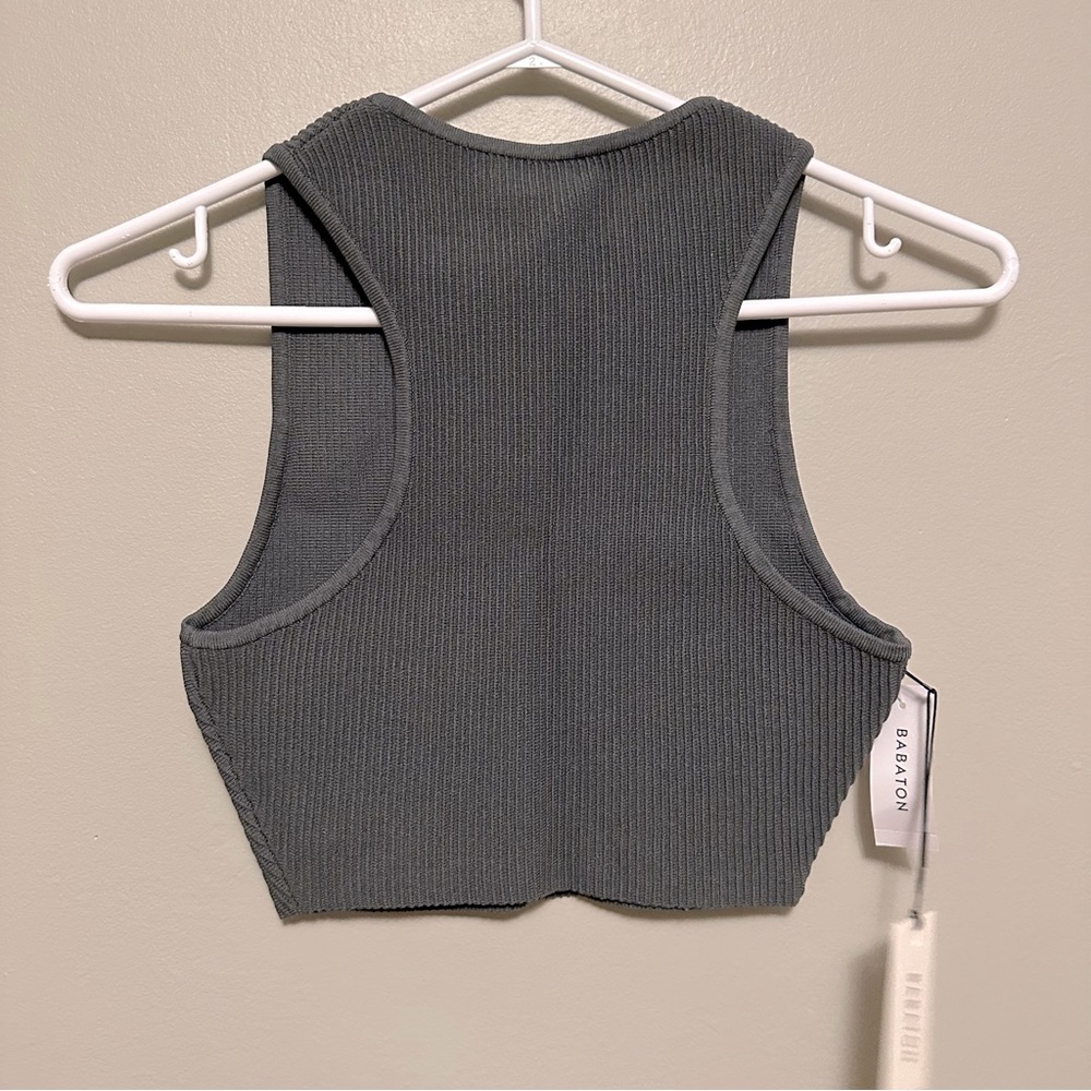 ARITZIA Babaton
Sculpt Knit Racer Cropped Tank, Smoky Emerald Green - Picture 5 of 5